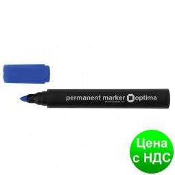 Маркер перманентный OPTIMA 1-3 мм, синий  O16106-02
