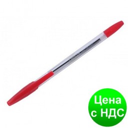 Ручка шариковая ECONOMIX STANDARD 0,5 мм. Корпус прозрачный, пишет красным E10117-03