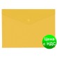 Папка-конверт А5 прозрачная на кнопке Economix, 180 мкм, фактура "глянець", желтая E31316-05
