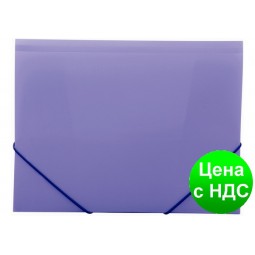Папка пластиковая  А4 на резинке Economix, фактура "помаранч", фиолетовая E31633-12