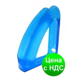 Лоток для бумаги вертикальный с передней стенкой "Радуга" Economix, пластик, синий  E80531-02