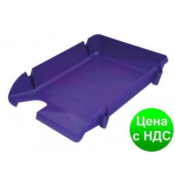 Лоток для бумаги горизонтальный "Компакт" Economix, пластик, фиолетовый E80608