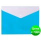 Папка-конверт А4 непрозрачная  на кнопке Optima, 2 отделения, 180 мкм, фактура "Вишиванка", голубая O35206-11