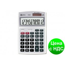 Калькулятор настольный Optima 12 разрядов, размер 143*94*29 мм O75530