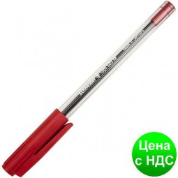 Ручка шариковая SCHNEIDER TOPS 505 М 0,7 мм. Корпус прозрачный, пишет красным S150602