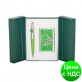 Набор подарочный "Crystal Heart": ручка шариковая + визитница, зеленый LS.122008-04