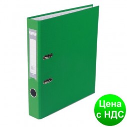 Регистратор LUX одност. JOBMAX А4, 50мм PP, зеленый, сборный BM.3012-04c