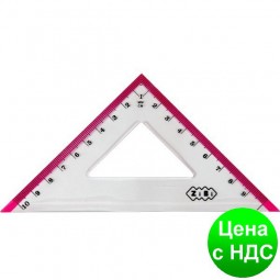 Треугольник 100мм, с розовой полоской, блистер ZB.5620-10