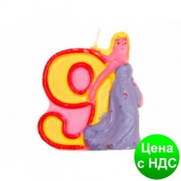Свечи  цифры  (в торт) № HS-139 Принцессы №9