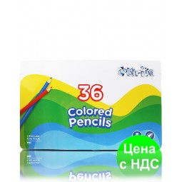 Олівці кольорові довгі "MARCO" Colorite в металевому пеналі (36 кольорів)