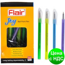 Ручка шариковая Flair "JOY" (1105) синяя (цветной корпус)