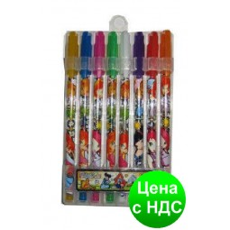 Набір гелевих ручок з блискітками "Дісней" 8017-8W "Winx" PVC 8 кол.