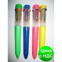 Ручка автоматическая 10 цветная Beifa "РАКЕТА" 16667