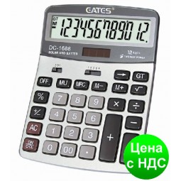 Калькулятор "EATES" DC-1688 (12 разрядный, 2 питания)