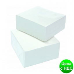 Блок белый клееный "Люкс-Колор" 90x90 мм. (h-1 см.)