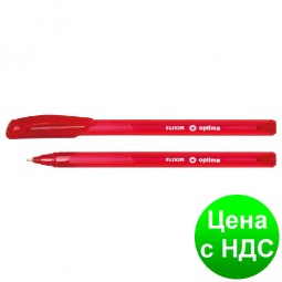 Ручка шариковая OPTIMA ELIXIR 1,0 мм, пишет красным O15653-03
