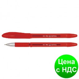 Ручка масляная OPTIMA OIL PRO 0,5 мм, пишет красным O15616-03