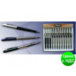 Поворотна Ручка металева BAIXIN BP903 (кольоровий корпус+срібло/золото+чорний)