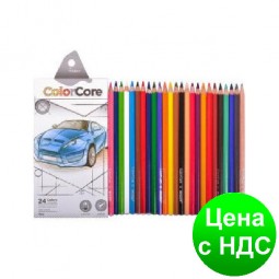 Карандаши цветные "MARCO" ColorCore Hex (24 цвета)