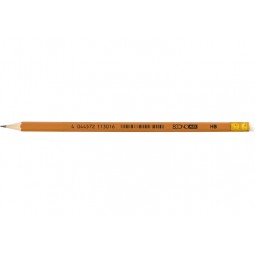 Олівець чорнографітний ECONOMIX НВ корпус помаранчевий, загострений з гумкою