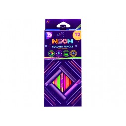 Олівці кольорові "Neon", 12 кольорів, тригранні
