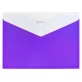 Папка-конверт А4 на кнопке с расширением, ПОЛОСА, фиолетовая