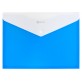 Папка-конверт А4 непрозора на кнопці Optima, 180 мкм, фактура "СМУГА", синя