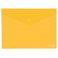 Папка-конверт В5 прозора на кнопці Economix, 180 мкм, фактура "глянець", жовта
