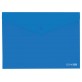 Папка-конверт В5 прозора на кнопці Economix, 180 мкм, фактура "глянець", синя