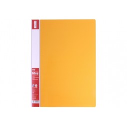 Папка-швидкозшивач А4 з пружинним механізмом Optima CLIP A, фактура "СМУГА", жовта