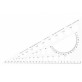 Трикутник25 см,білий з шовкографією(транспортир і геометр фігури)