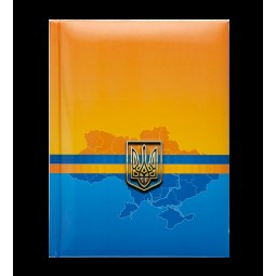 Блокнот UKRAINE, А-5, 80л., кл., тв. обл., глян. лам. с поролоном, синий
