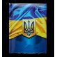 Блокнот UKRAINE, А-5, 80л., кл., тв. обл., глян. лам. с поролоном, т.-синий