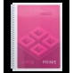 Зошит на пружині PRIME А4, 96арк., клітка, в картонній обкладинці, рожевий