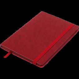 Блокнот деловой BRIEF А5, 96л., чистый, обложка искусственная кожа, красный