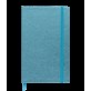 Блокнот деловой INGOT 125x195мм, 80л., клетка, обложка искусственная кожа, голубой