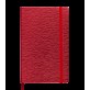 Блокнот деловой INGOT 125x195мм, 80л., клетка, обложка искусственная кожа, красный