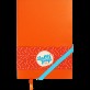 Блокнот деловой LOLLIPOP А5, 96л., линия, обложка искусственная кожа, оранжевый