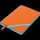Блокнот ділової LOLLIPOP А5, 96арк., чистий, обкладинка-штучна шкіра, помаранчевий