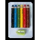 Олівці кольорові "3 в 1" SUPER mini JUMBO з точилкою, 6 кол., BABY Line