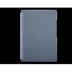 Книжка записн. на пруж. "BARK" А5, 60л.,кл., пластик.обл., серый