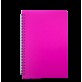 Книжка записн. на пруж. "BRIGHT" А5, 60л.,кл., пластик.обл., рожевий