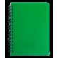 Книжка записн. на пруж. "RAIN" А5, 80л.,кл., пластик.обл., зелений