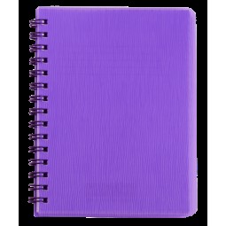 Книжка записн. на пруж. "RAIN" А5, 80л.,кл., пластик.обл., фиолетовый