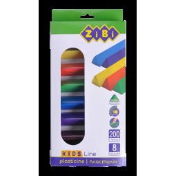8 кольорів пластилін, 200 г, KIDS Line