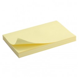 Блок бумаги с липким слоем 75x125 мм, 100 л., желт