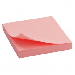 Блок бумаги с липким слоем 75x75 мм, 100 л., роз