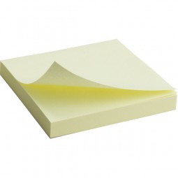 Блок бумаги с липким слоем 75x75мм, 100 л., желт