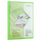 Дисплей-книга с карманом, А4, 20 файлов, прозрачная зеленая