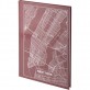 Книга записная А4 Maps New York, 96л., кл., розово-корич.